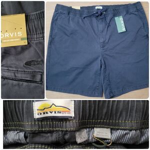 New ORVIS Angler Chino Gray Shorts Size XL Men's 8" Inseam